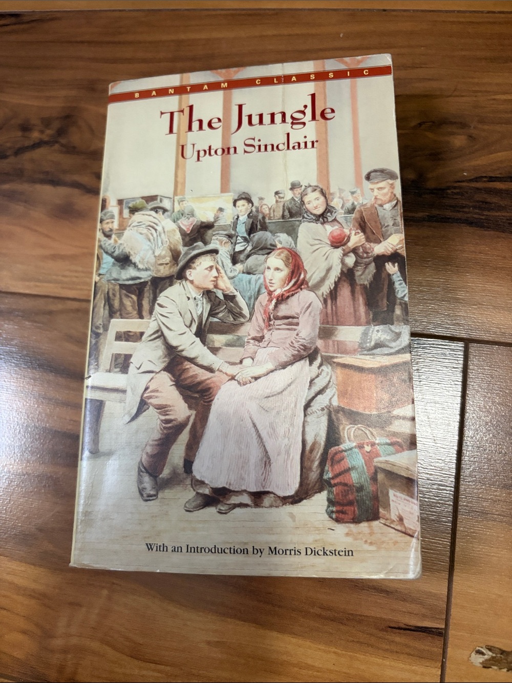 The Jungle by Upton Sinclair - Bantam Classic Paperback - Beige/Red Cover